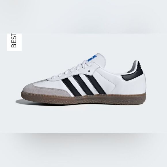 Adidas Samba OG Shoes Size 4.5 in Cloud White/Core Black/gum NWT in packaging - Picture 7 of 16